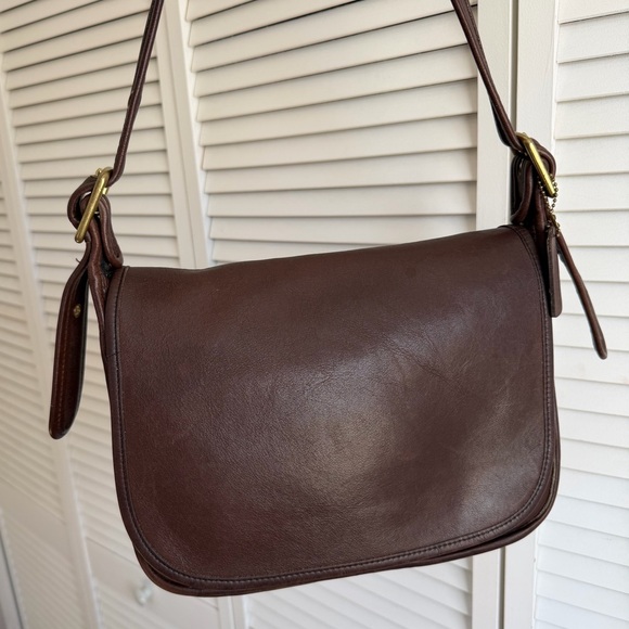 Vintage Coach Patricia Legacy Shoulder Bag Brown Flap 9951 - Picture 2 of 12